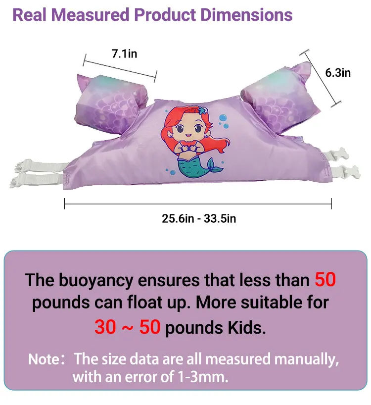 Life Jackets Kids Swimming Life Vest Child Armband Float Device Arm Ring Buoyancy Aid Swim Vest