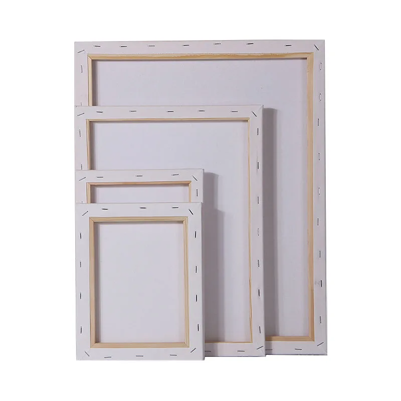 Art supplies  40*60cm 50*70cm Stretched White Blank Canvas for Acrylic Pouring and Oil Painting