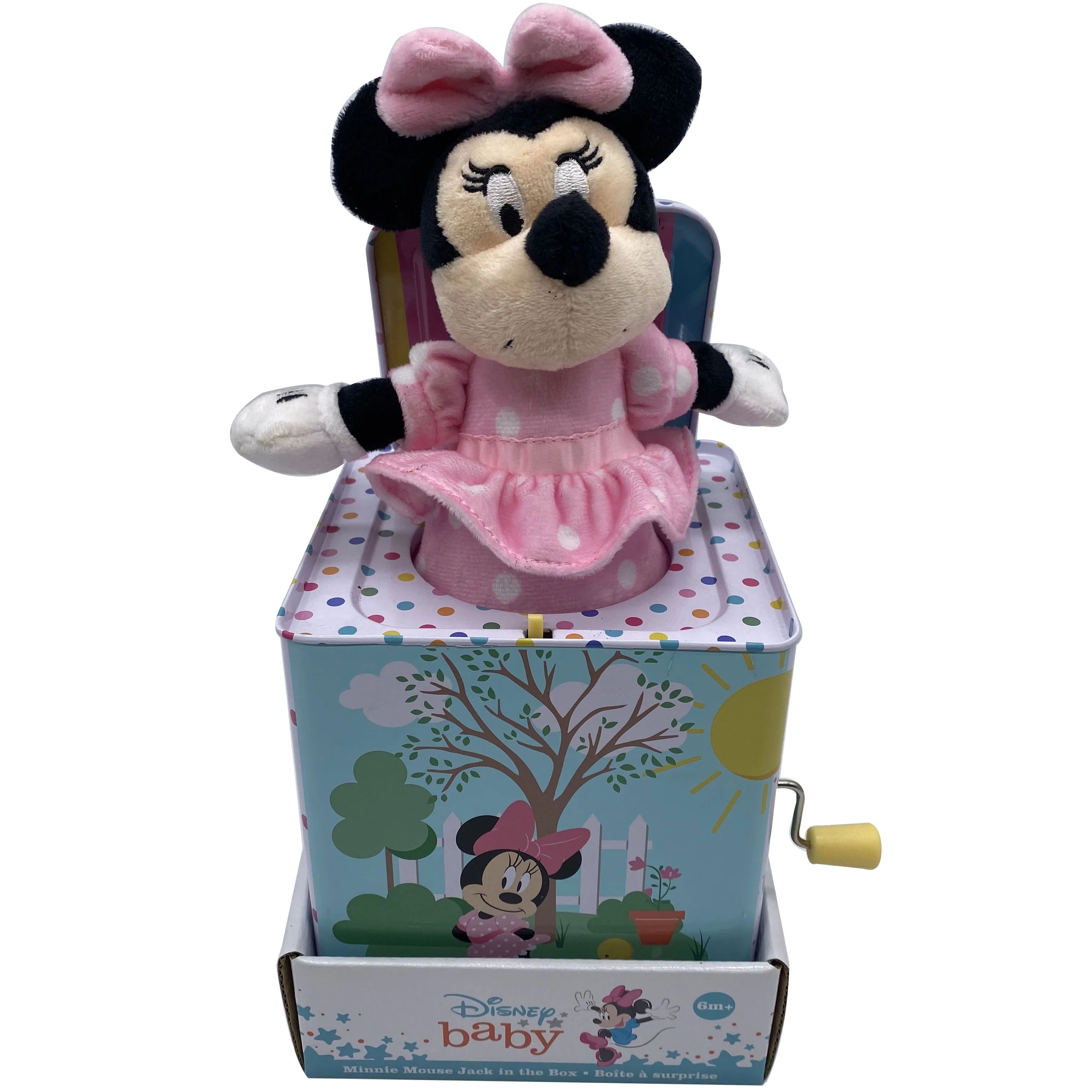 New design customized  plush doll metal music tin box custom gift Christmas decorations for child