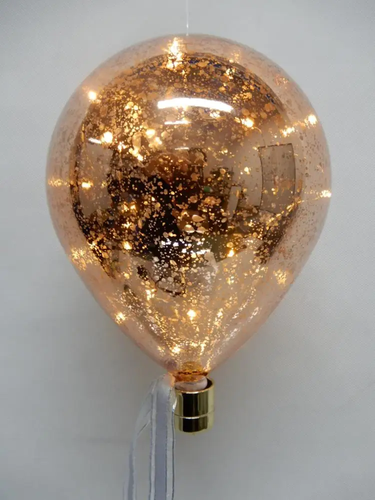 
High Quality Plastic Lighted Balloon PET Ornaments For Christmas Home Ornament 