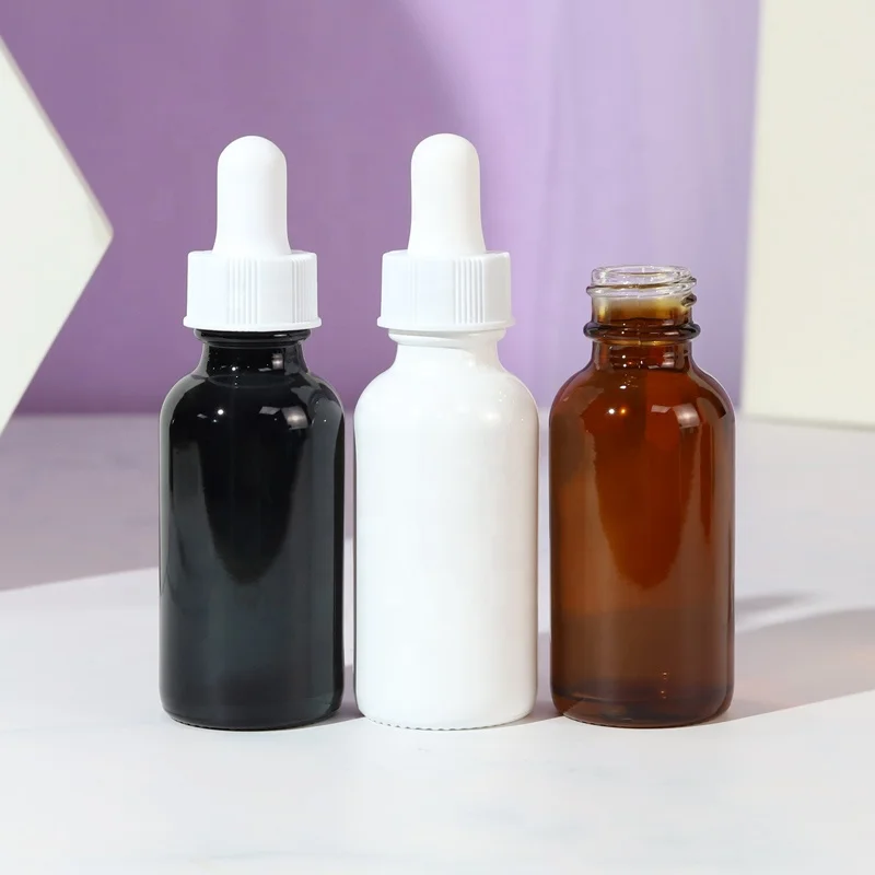 In Stock Skin Care Oil Dropper Glass Bottle 30ml Essential Serum Oil Glass Bottle