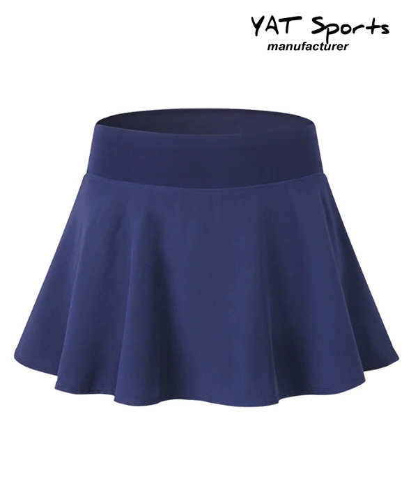 Wholesale white black blue pink tennis women girls tennis skirts with inner shorts from ready stock design