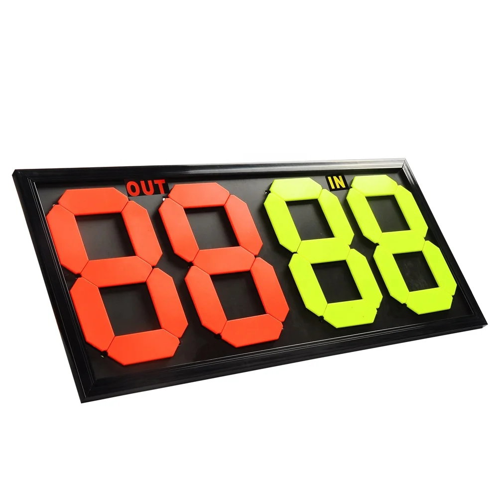 Manual Football Player Change Board PVC Two Sides 4 Digit Soccer Football Substitution Board