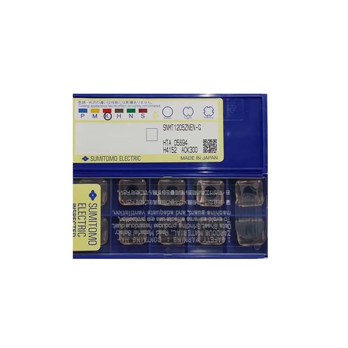 SUMITOMO 100% Original SNMT SNMT1205 SNMT1205ZNEN G ACP200 SNMT1205ZNEN G ACK300  Medium Roughing Carbide Turning Inserts