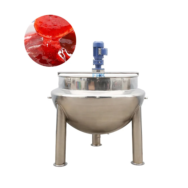 Industrial vacuum cooking tank jacketed kettle food fruit jam suger syrup cooking machine