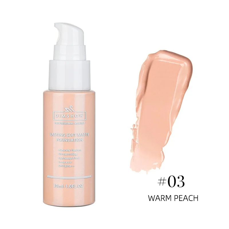 Vegan Foundation Natural Face Makeup Full Coverage Waterproof Long Lasting Liquid Private Label Matte Liquid Foundation