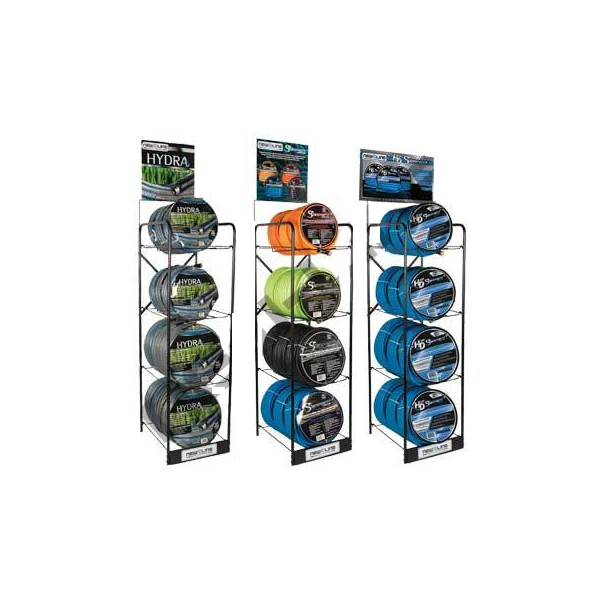 
OEM freestanding Garden Hose Holder Hanger, Heavy Duty Metal Water Hose Storage Stand display purchasing stand Rack 