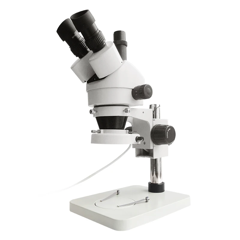 SZM45-T1 Stereo zoom trinocular microscope with LED lamp light sources  magnification 7-45x
