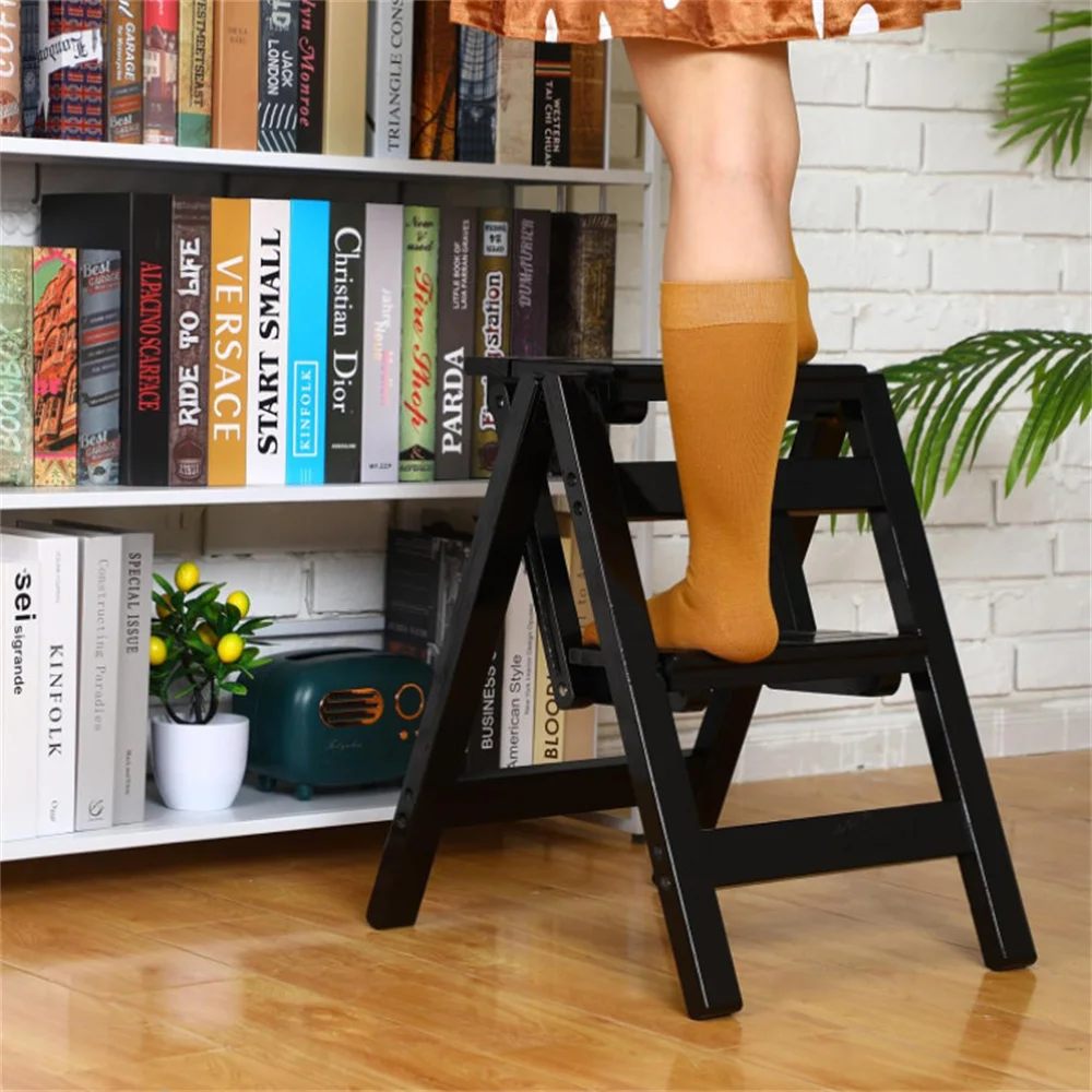 Kitchen Portable Solid Compact Step Ladder Chair High Quality Foldable Stool 2-Step