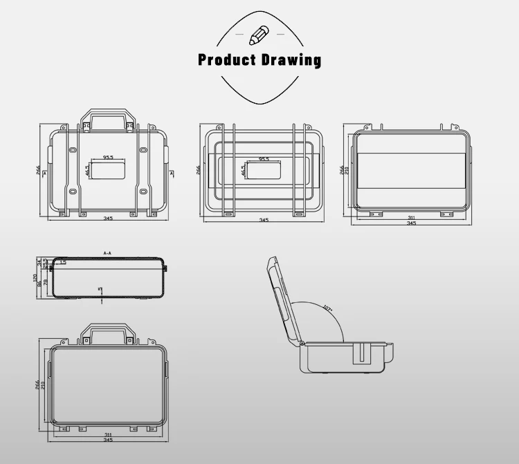 Китайский завод EVEREST EPC019, медицинский корпус, военный пластиковый корпус, коробка для дрона с ручкой