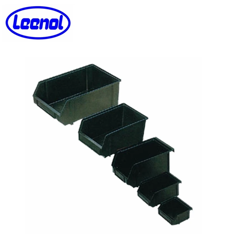 Leenol Widely Use Electronic ESD SMT Rack Black PCB Packing ESD Component Box Container Plastic Bin Conductive Tray