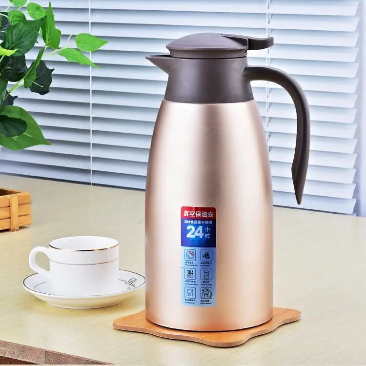 Wholesale Stainless Steel Vacuum Double Wall Coffee Pot Thermos 2.0l