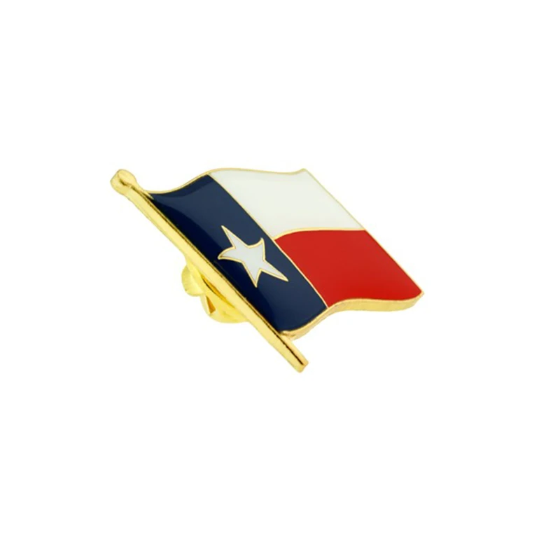 High quality custom metal texas flag lapel pin badge