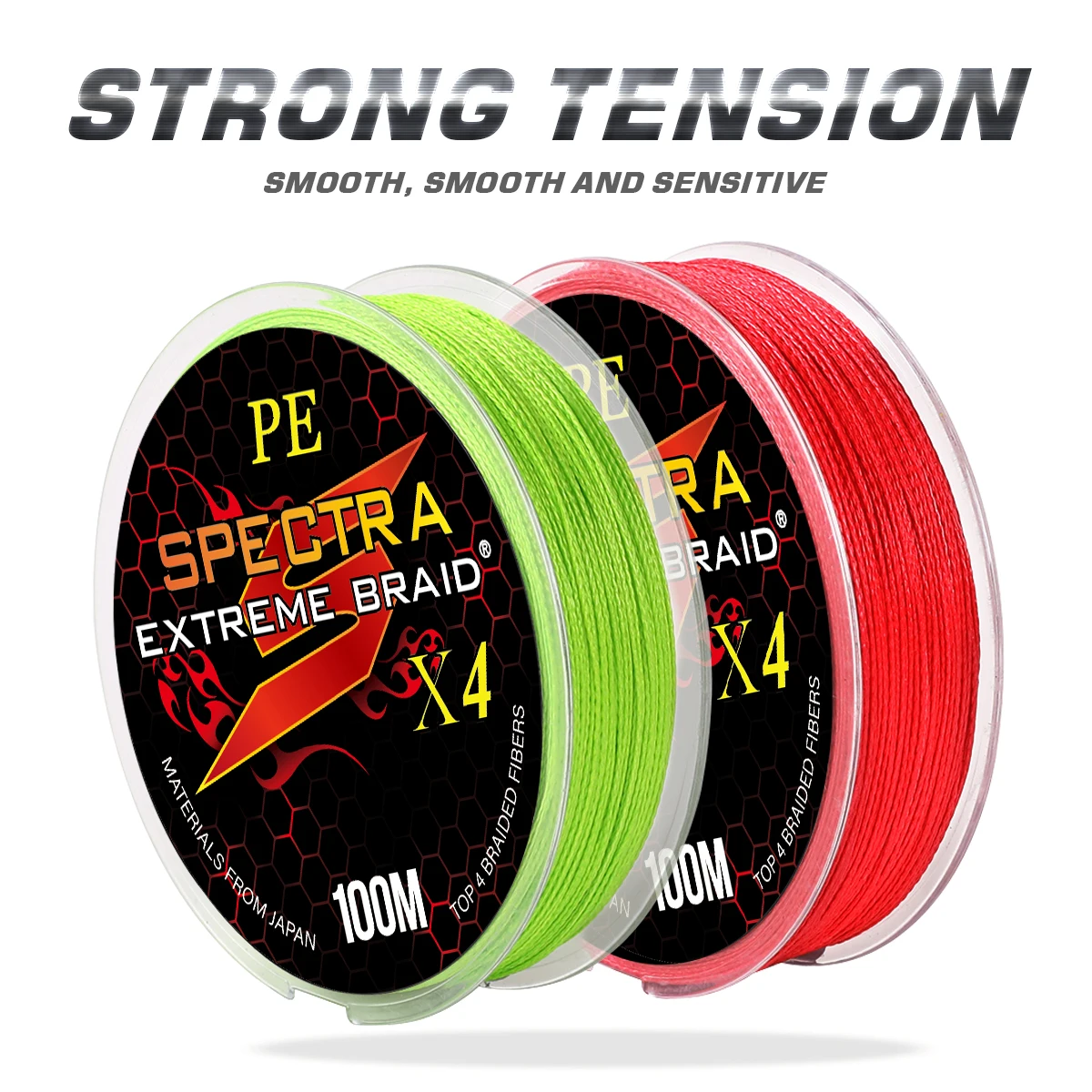 Плетеная японская рыболовная леска Spectra 4x100 м оптом