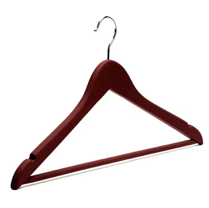 Biodegradable hangers custom hanger size marker non-slip wood hanger with rubber painting