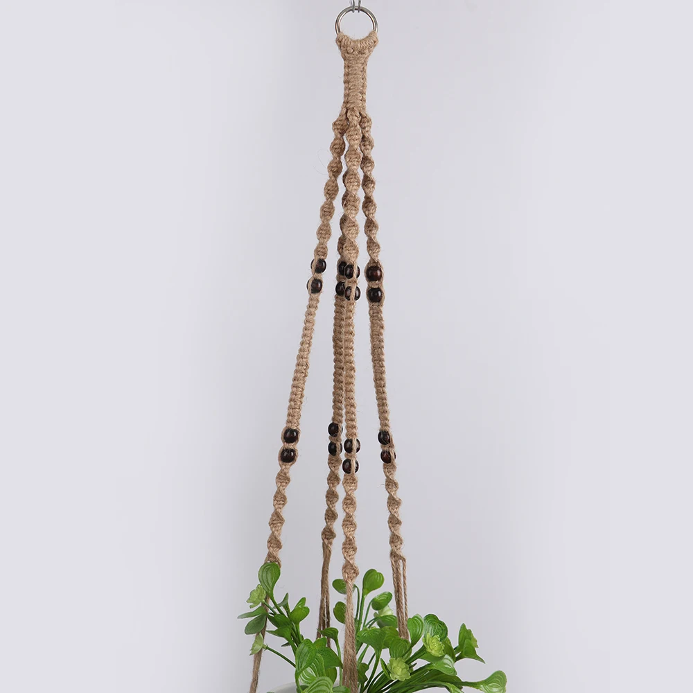  Wholesale Woven Decorative Hanging Garden Flower Pot Baskets Customized Rattan Outdoor