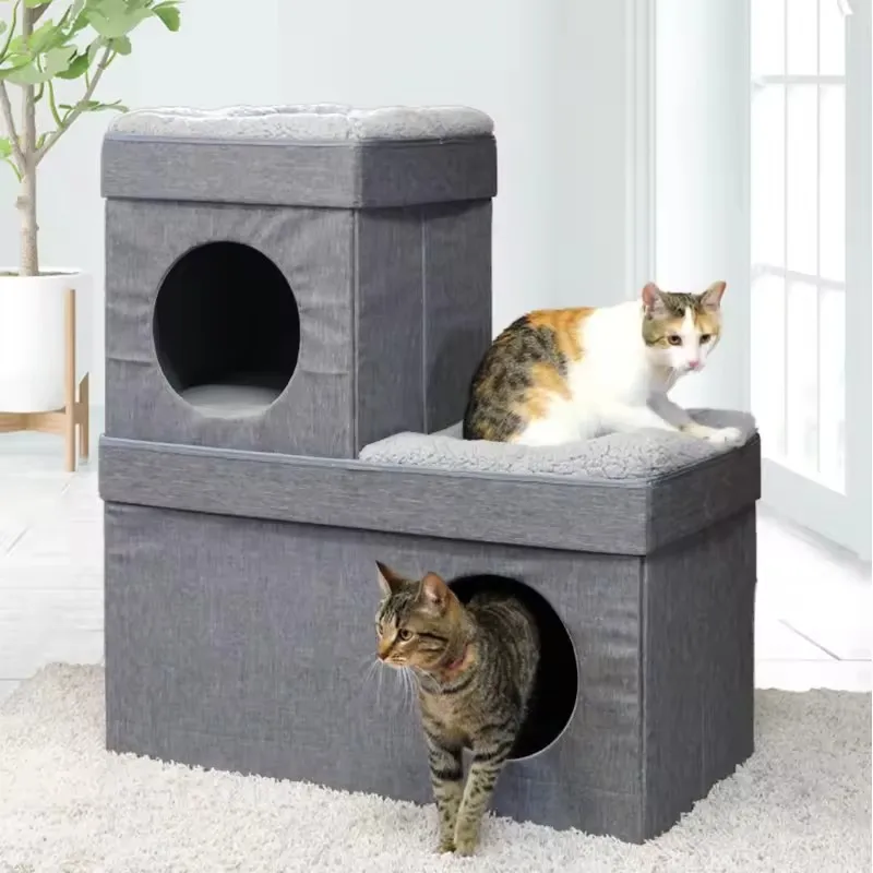 Joysing Collapsible Cat Bed Indoor large Cat Flap Pet Cat House Small Dog Bed Furniture Luxury Kennel Soft Space Capsule