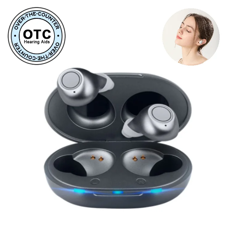 JINGHAO A39 OTC 16 channels Premium Digital ITE Hearing Aids Rechargeable For Seniors Deafness