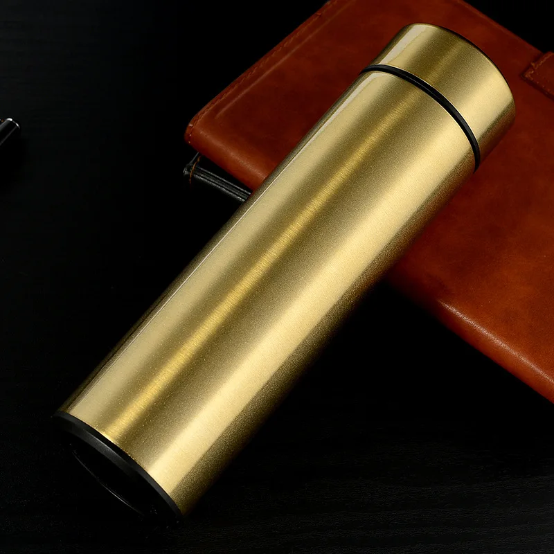 Корея 500 мл Нержавеющая бутылка для воды с вакуумной изоляцией Колба светодиодный дисплей температуры