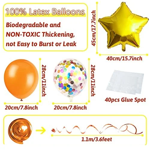 Colorful Latex Balloon Birthday Banner with Hanging Swirls Paper Garland Cake Topper for Baby Shower Party Decorations