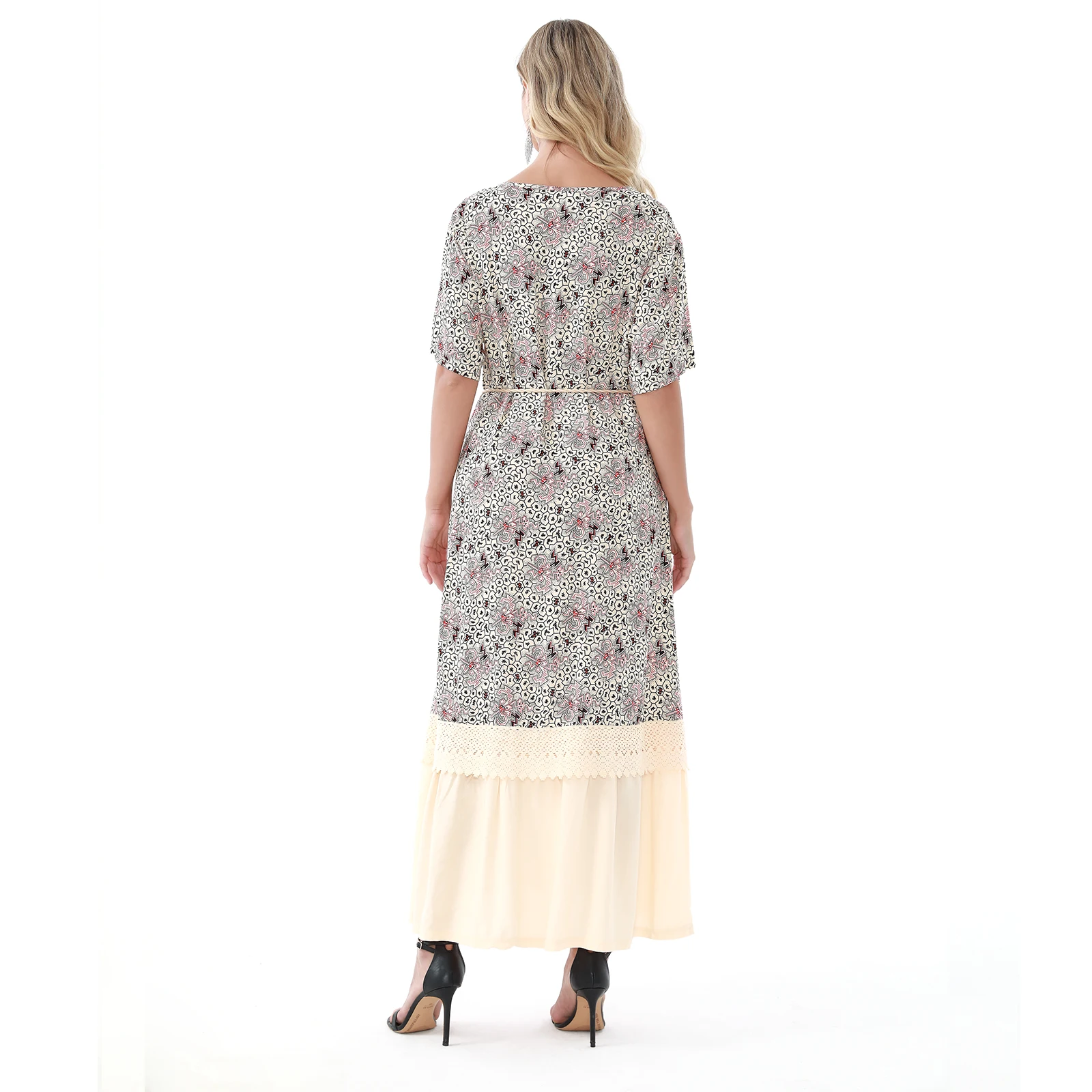 Factory Wholesale Mid East Libya Abaya Arabian Islamic Clothing Summer Lady Maxi Gown Women Muslim Rayon Dress