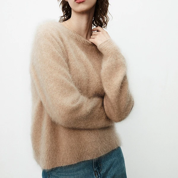 2024 New Cloud Brushed Cashmere Jumper Women winter wool Brushed Cashmere Pullover Sweater