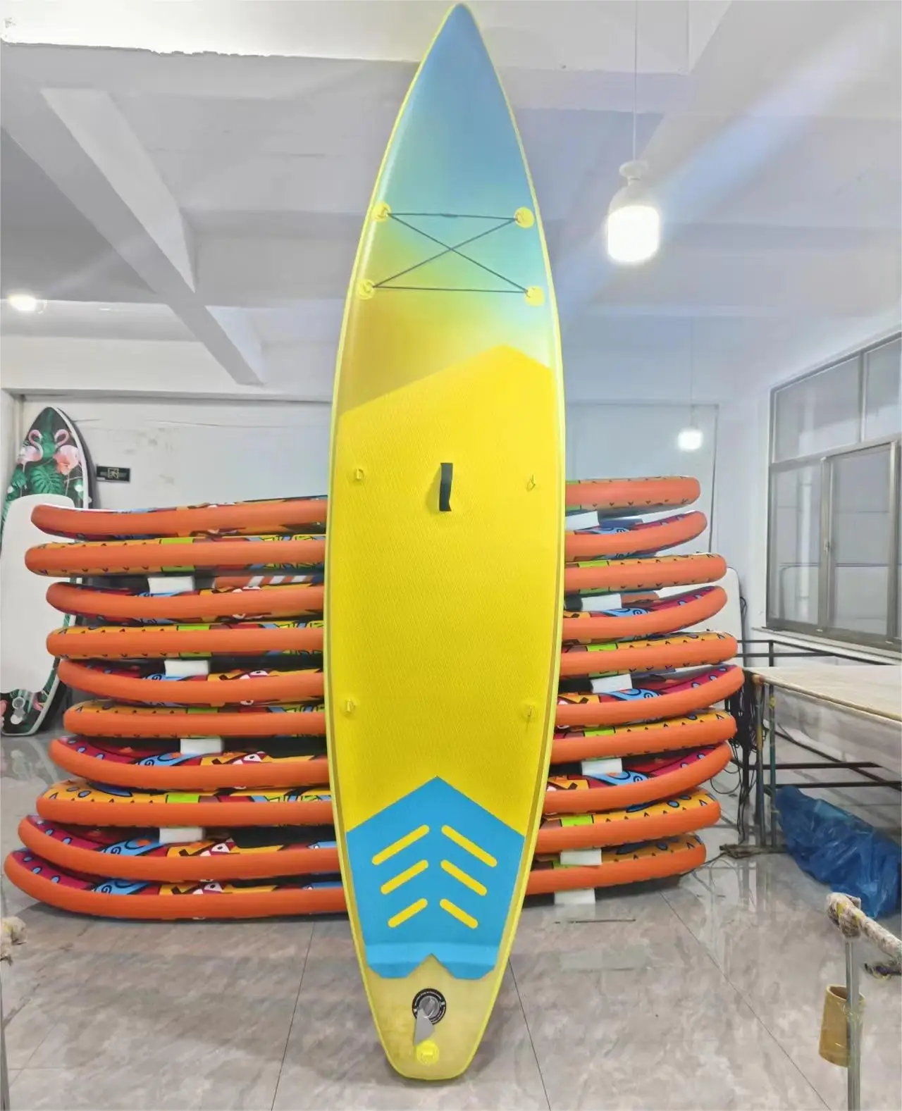 new design surfing equipment green stand up wave inflatable surfboard paddle boards race board sup board