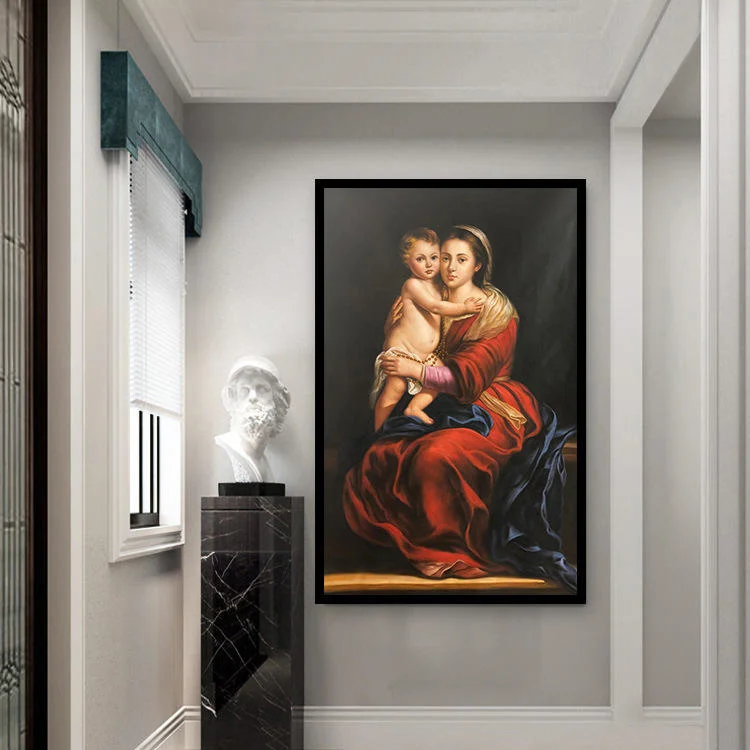 Living Room Decorative Morden Canvas Print Artwork Portrait Abstract Painting With Frame
