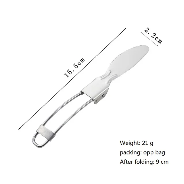 factory supply Stainless steel folding fork spoon tableware knife salad spoon with fork folding spoon outdoor portable set