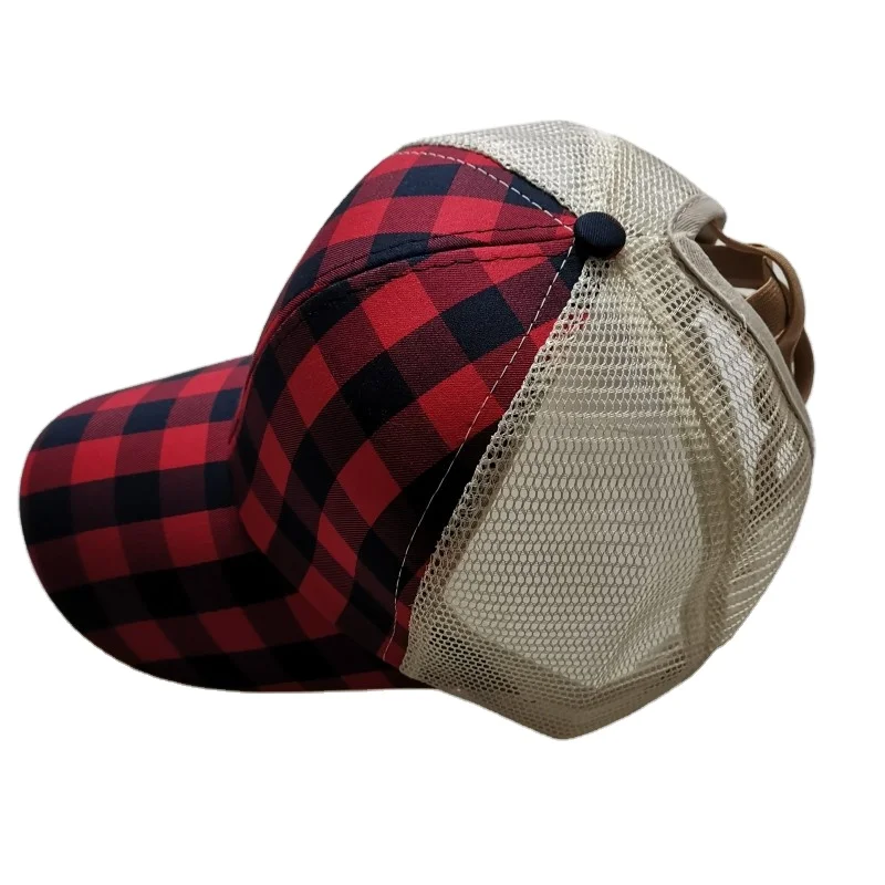 
Wholesale Adjustable Plain Cap Classic Plaid Baseball Cap Adult Unisex Hats Canvas Tail Hats 