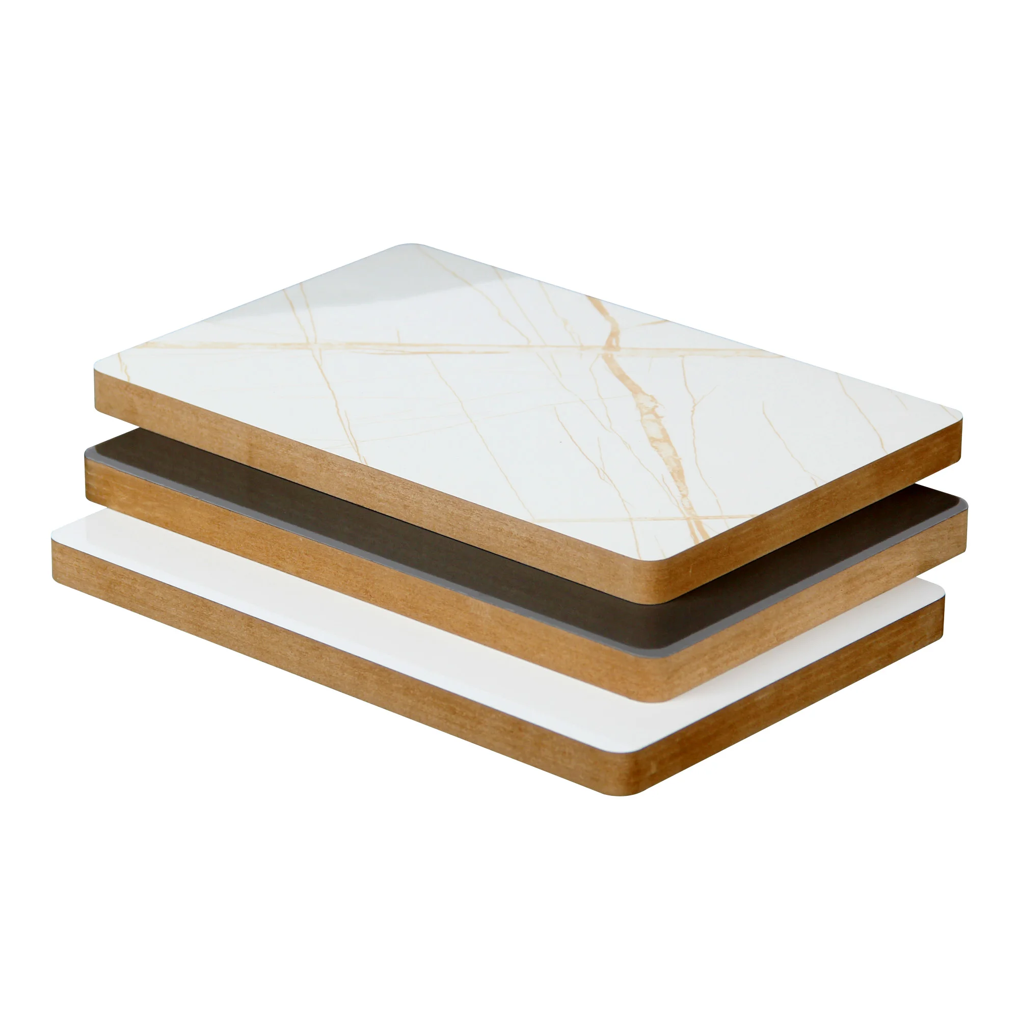 E2 E1 E0 Standard High Gloss UV Coated White/Marble Grain Melamine MDF Board