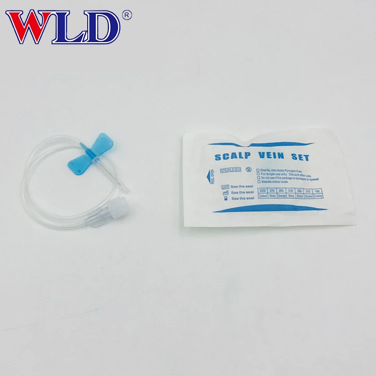 18G 20G 22G 26G 27G surgical safe luer lock scalp vein infusion set for sale