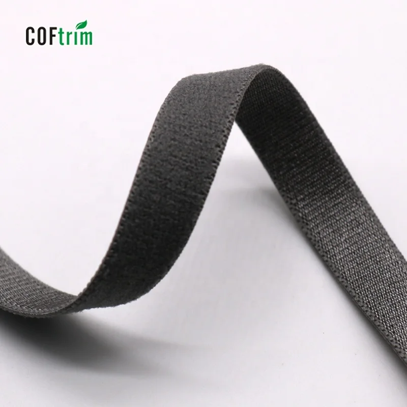 Solid Color soft Bras Lingeries Straps  wholesale 10mm high quality shinny or brush bra strap elastic ribbon for underwear