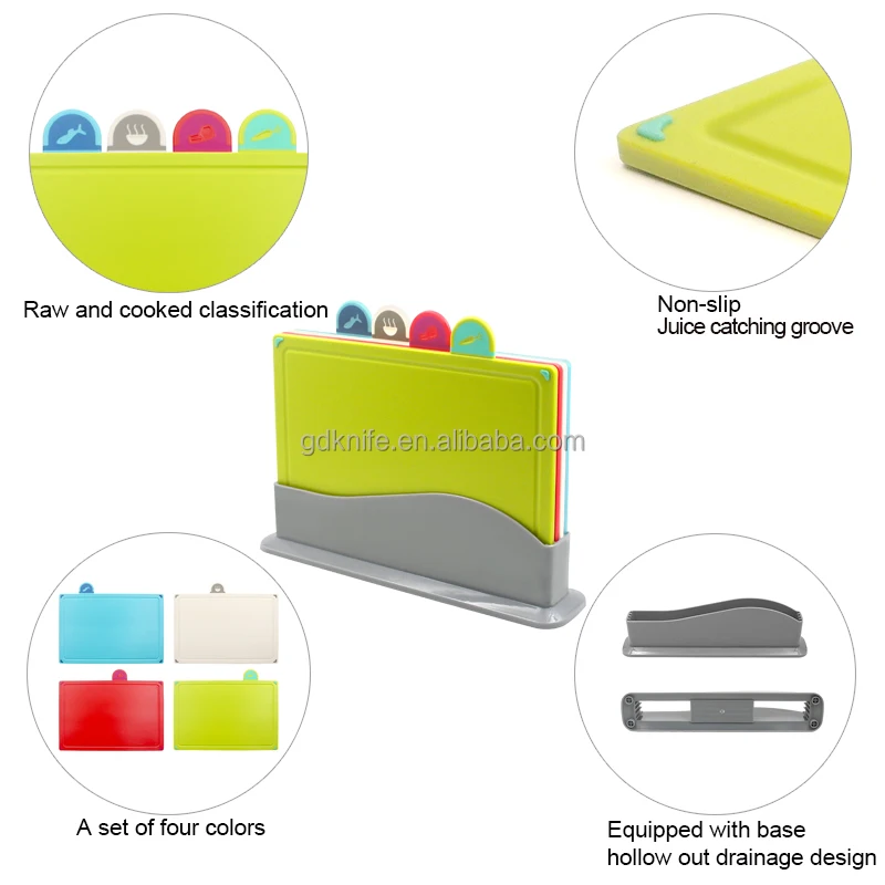 Food Safety Plastic Chopping Board Blocks Inserts Fish Meat Vegetable Cut For Kitchen Cheese Cutting Board Set