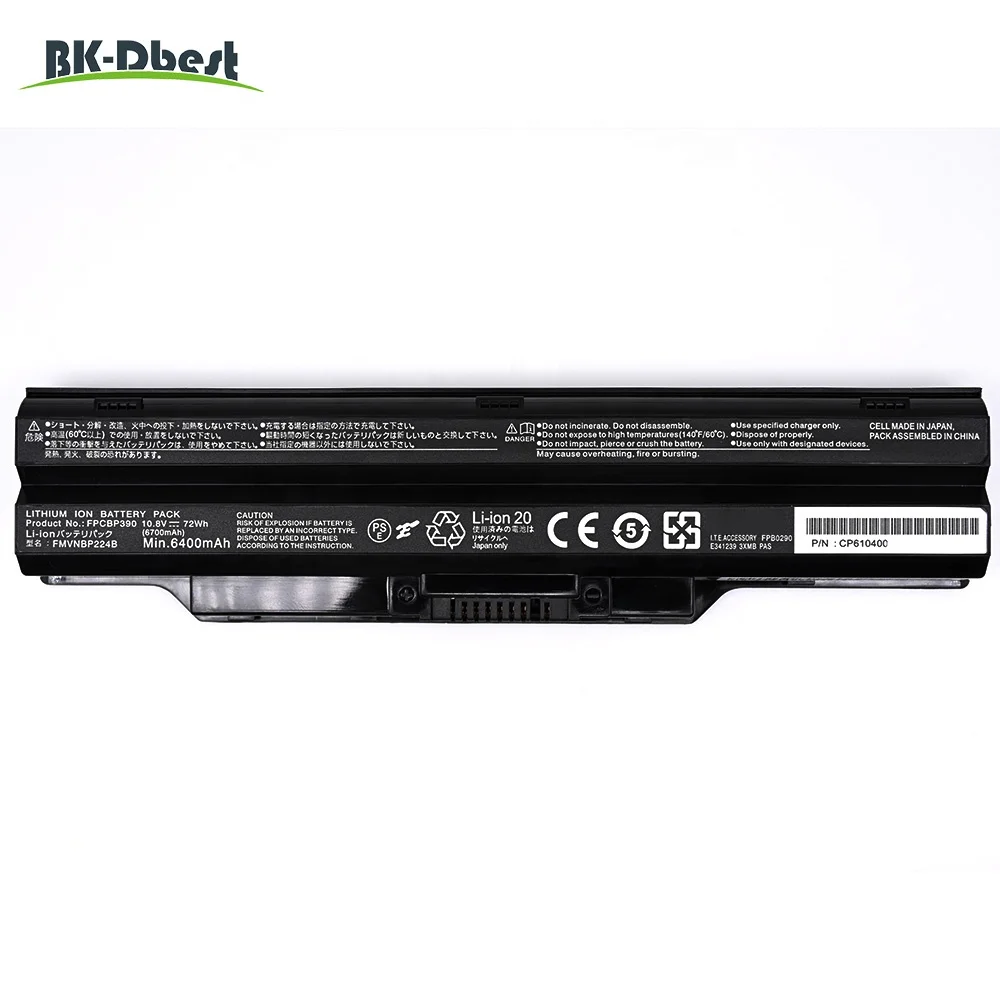 BK-Dbest 10.8v 72wh New Replacement Laptop Battery FPCBP390 For FUJITSU FMVNBP223 FMVNBP224 FPCBP390 FPCBP392 Rechargeable