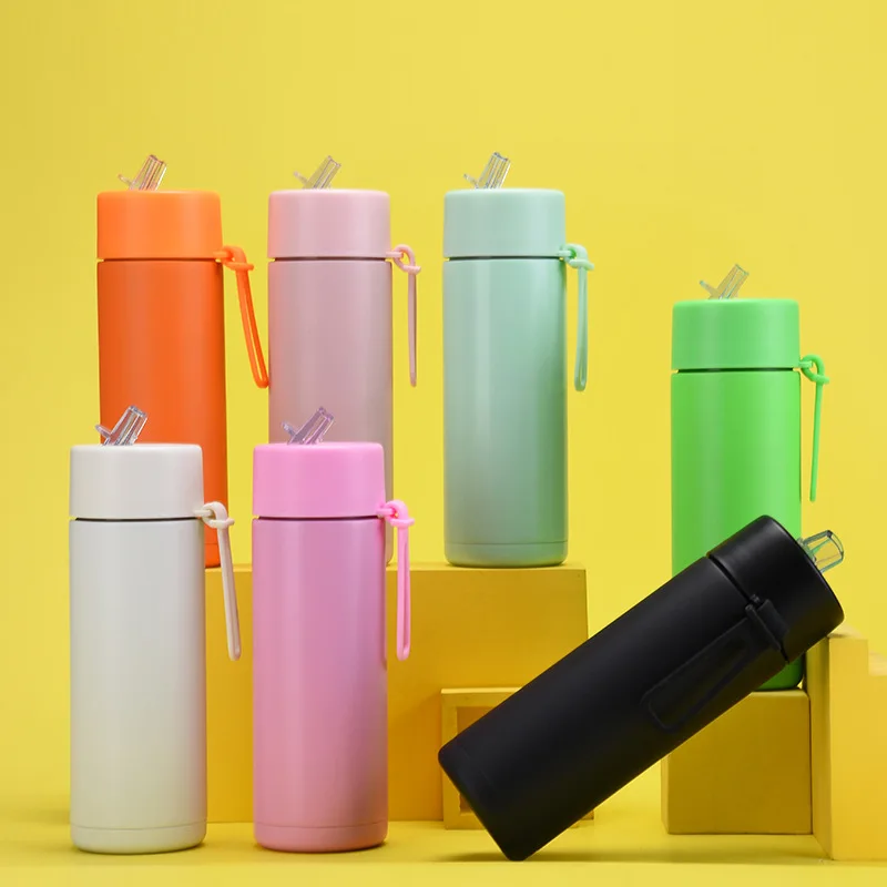 Stainless Steel Insulated Tumbler Thermal Vacuum Flask Drinking Water Bottle with Straw