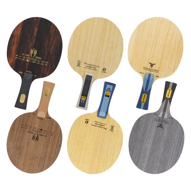 Loki Professional Ping Pong Paddles Lightweight 12K Basalt Telson Carbon Fiber Blade Table Tennis