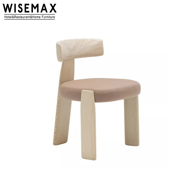 WISEMAX FURNITURE Modern luxury dining room furniture vintage solid wood carved dining chair for restaurant hotel home cafe