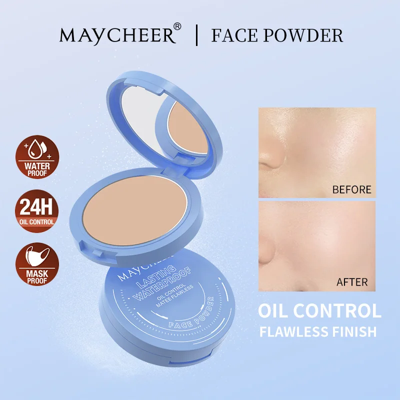 Eight Colors Oil Control Matte Face Powder Long Lasting Matte Setting Powder Waterproof Concealer Makeup Pressed Powder