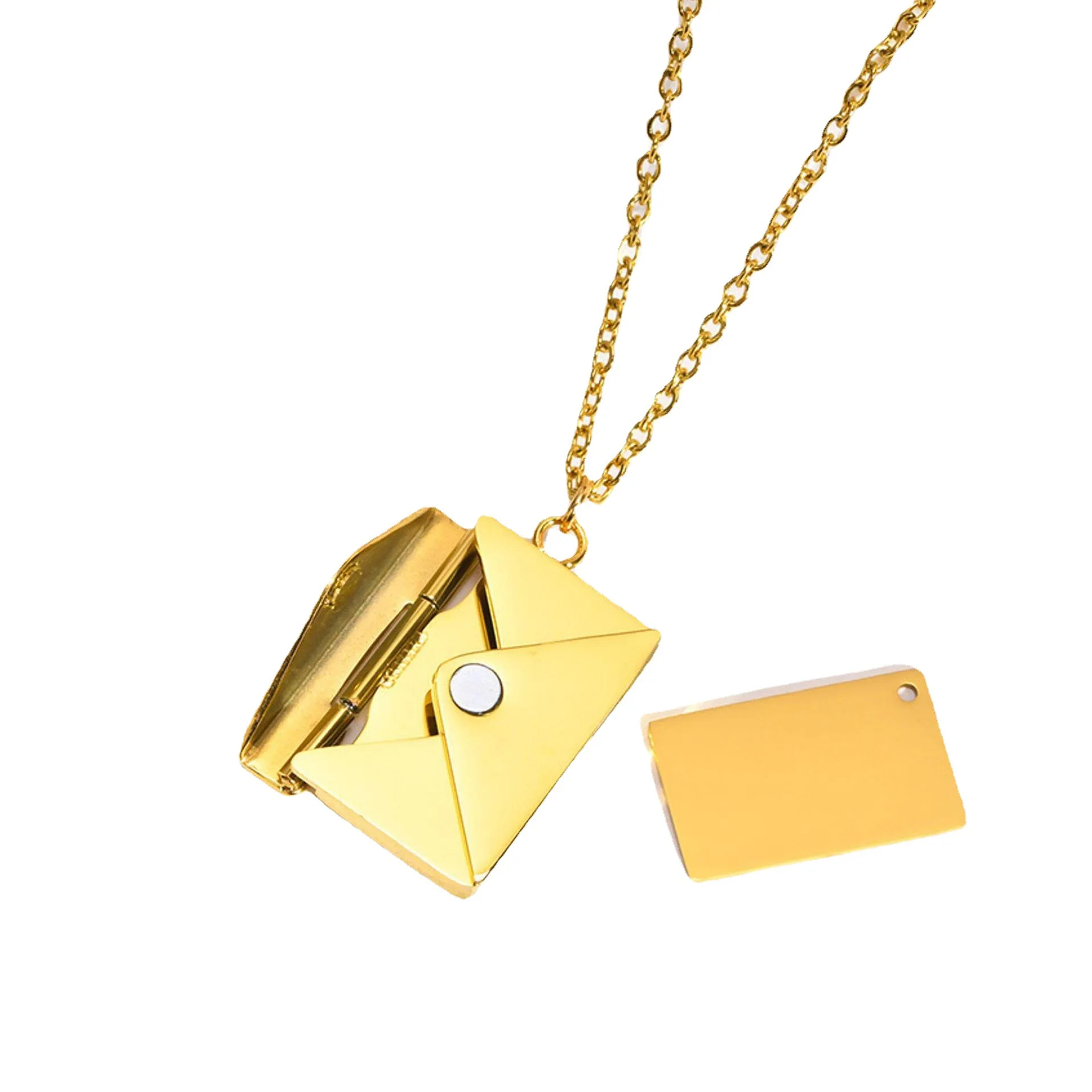Custom Supplier Fashion Ladies Chain Stainless Steel Mail Letter Necklace Love Yourself Necklace