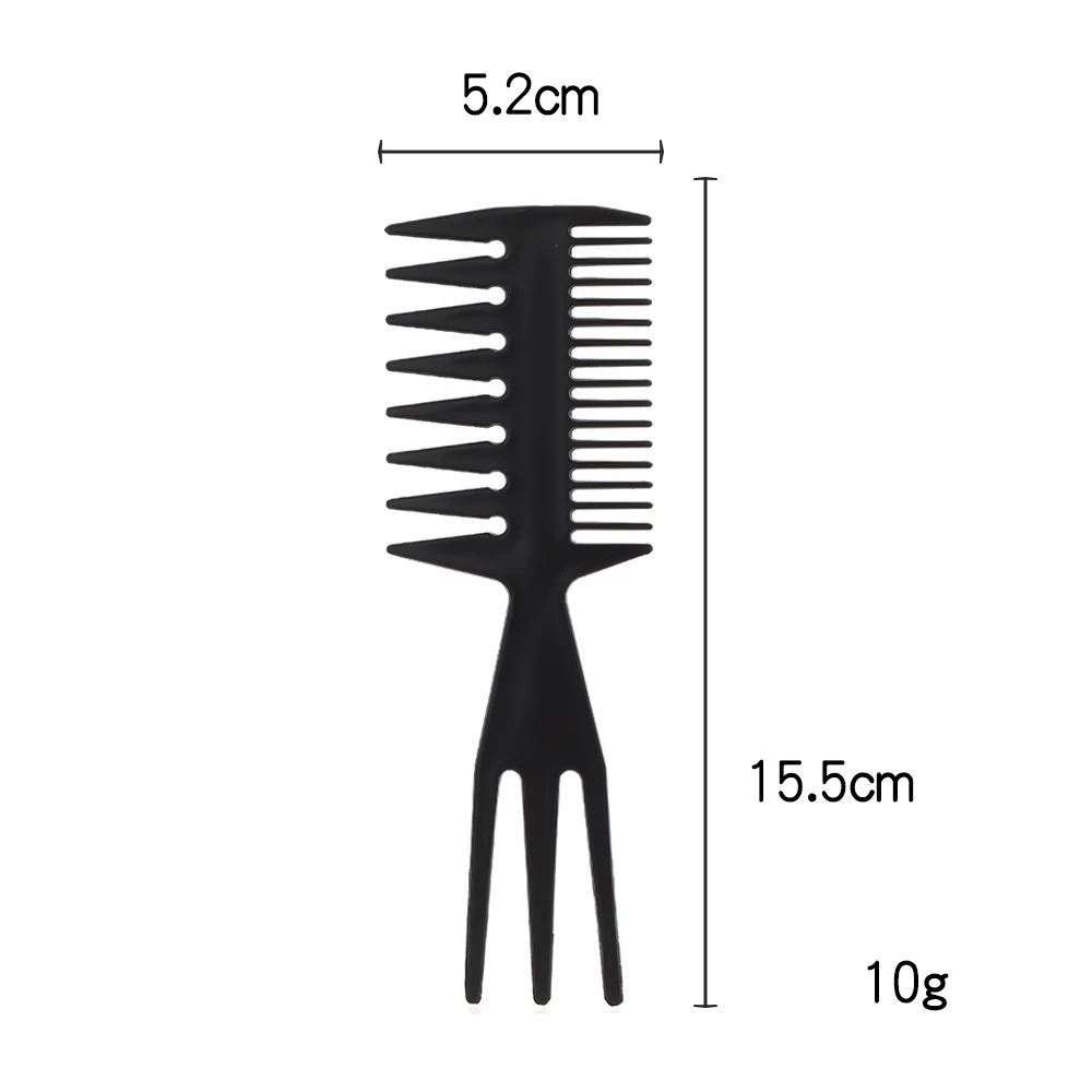 Factory Wholesale High Quality Rat Tail Comb Plastic Antistatic Hair Cutting Barber Comb Black Thicken Hair Comb