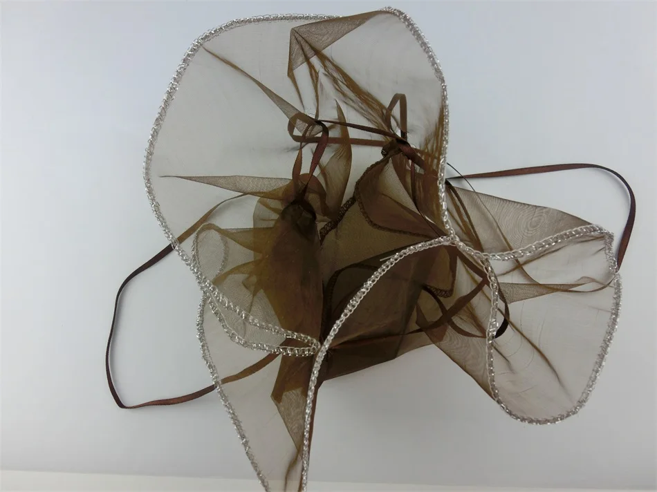 Pink Red purple clear Transparent organza double layers Round Pouch for Jewelry Packaging Gift