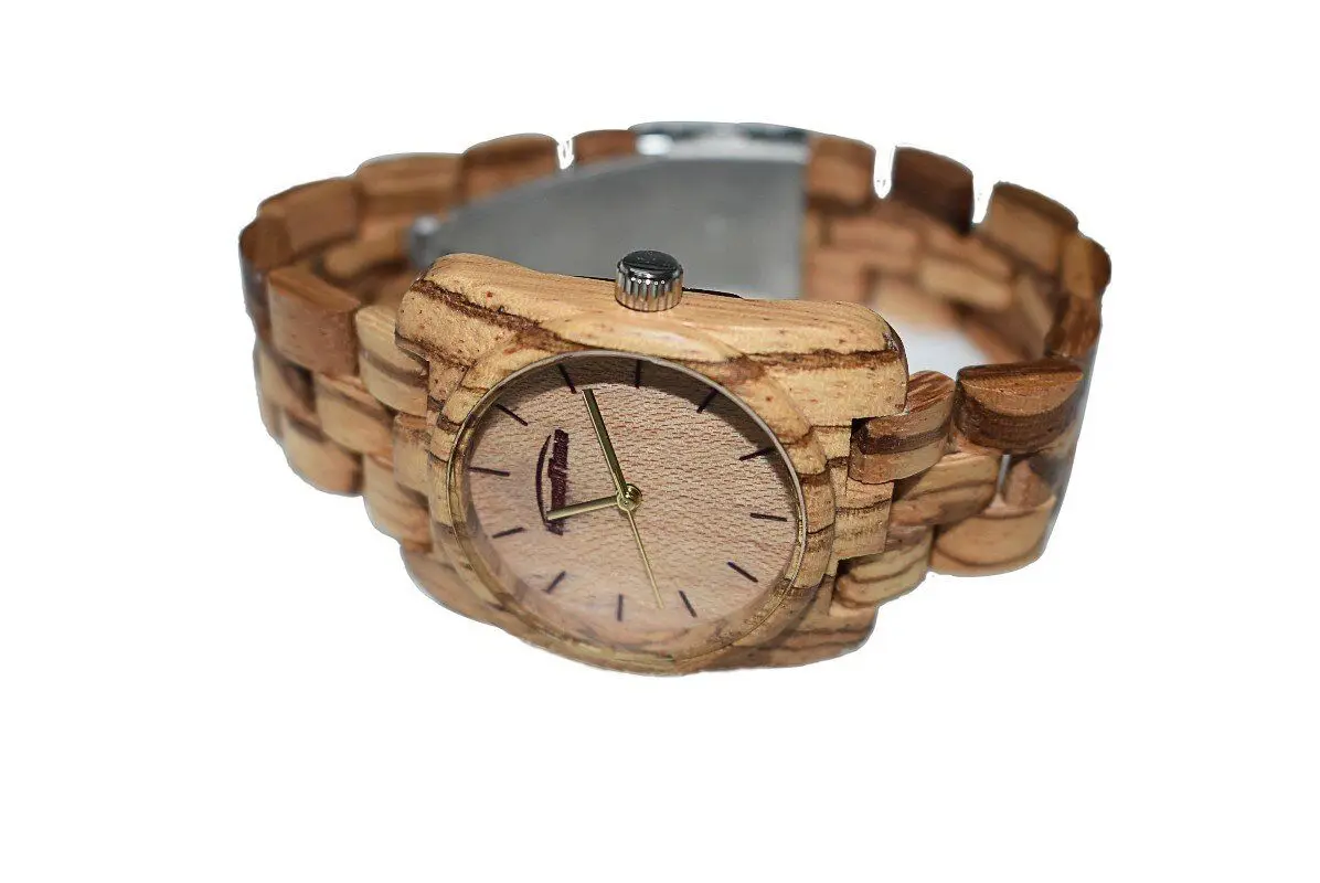 2021 Zebra Burl деревянные часы с пользовательской гравировкой от производства