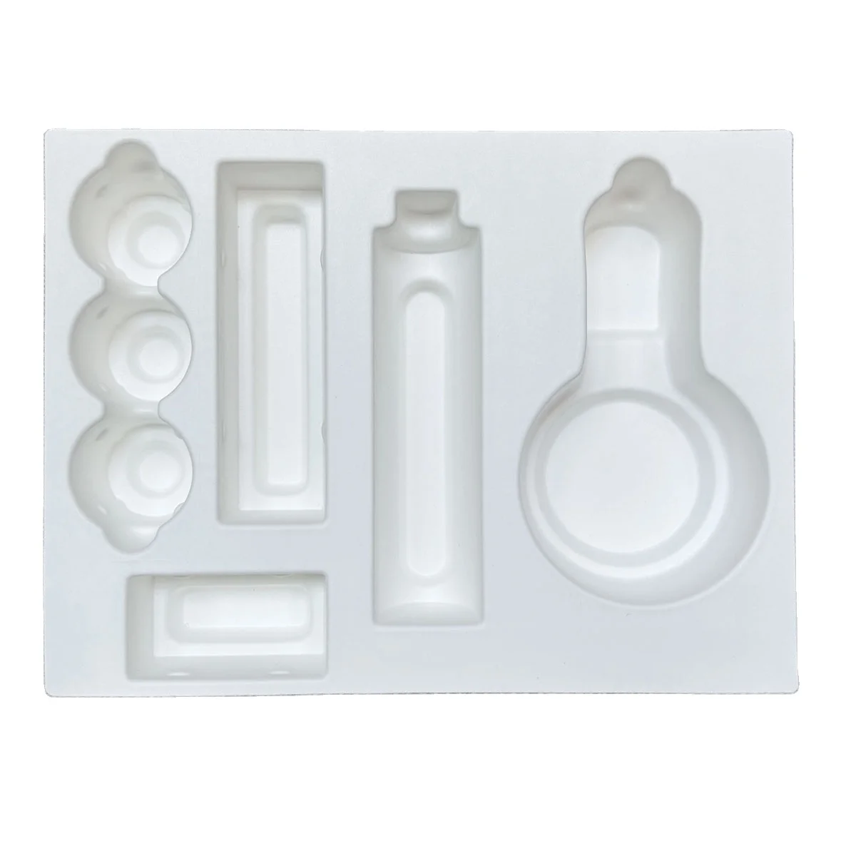 Custom Molded Packaging for Cosmetics Virgin Bagasse Fiber with Recycled Pulp Insert Unbleached Inner Tray