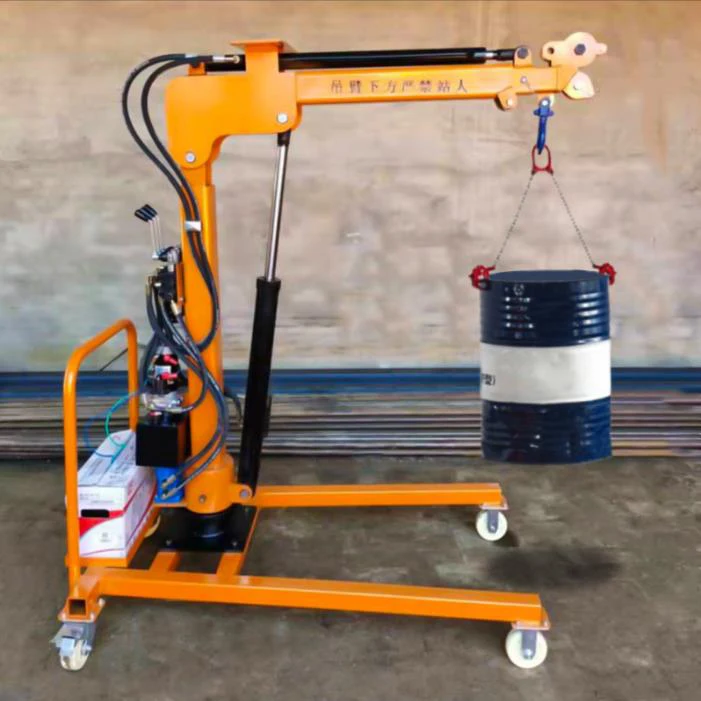 1000kg Mini Hydraulic Electric Winch 12v Pickup Truck crane truck Mounted Lifting Crane