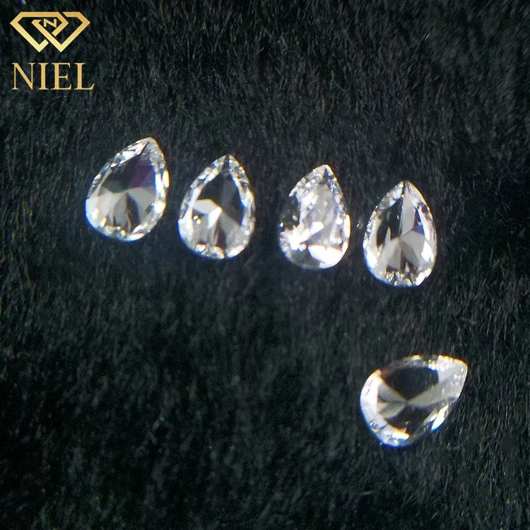 12# niel gems synthetic gem price artificial sapphire gemstone white corundum pear shaped loose gemstones
