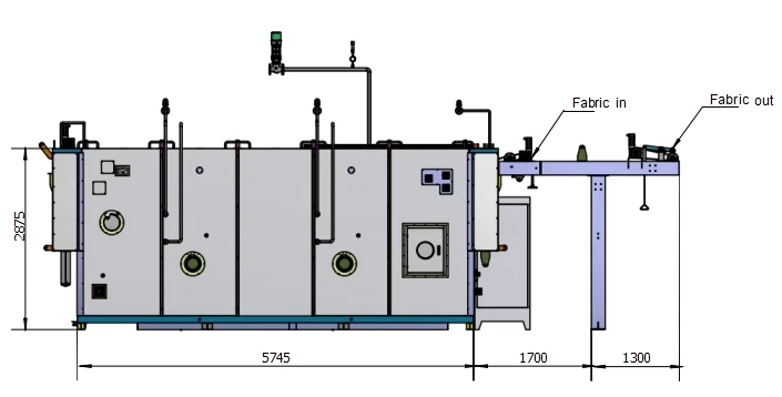 Large capacity steamer for reactive solution pigmen solution