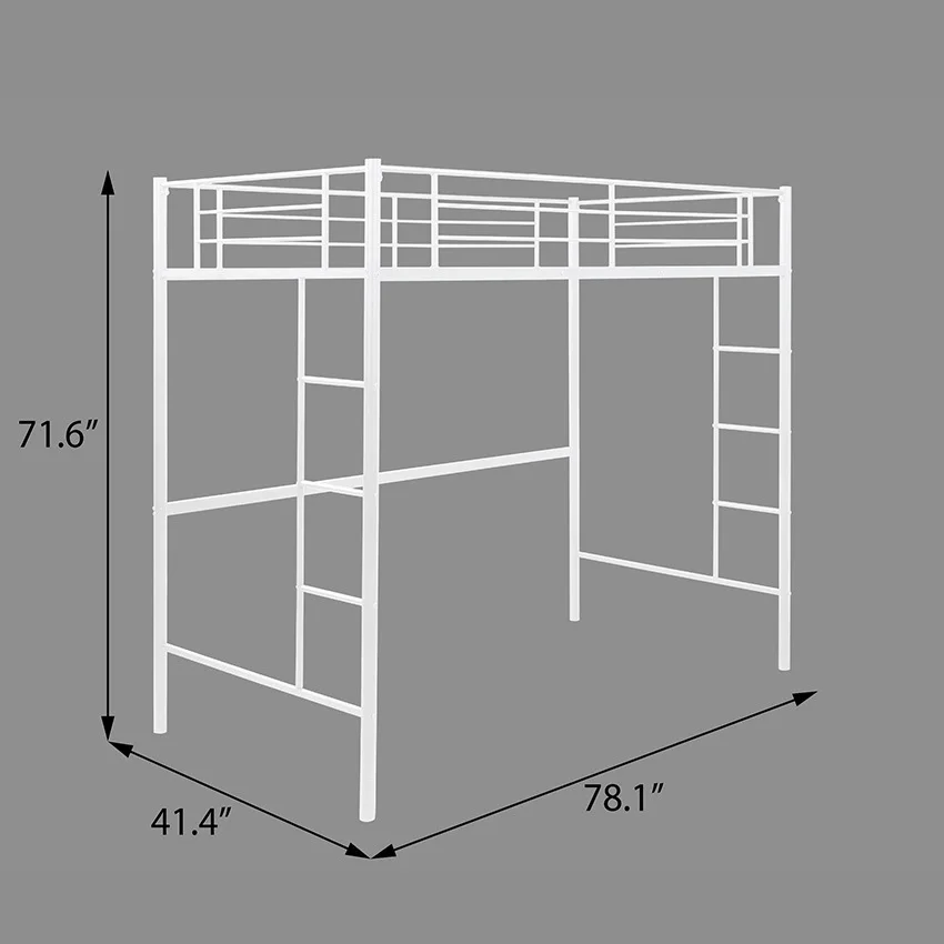 Мебель для спальни в общежитии металлический Лофт односпальная кровать размера «King-Size» университетское общежитие железное индивидуальное изготовление современный CN