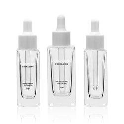 30ml 50ml amber glass packaging cosmetic glass pump bottle moisturize essential oil serum dropper bottle