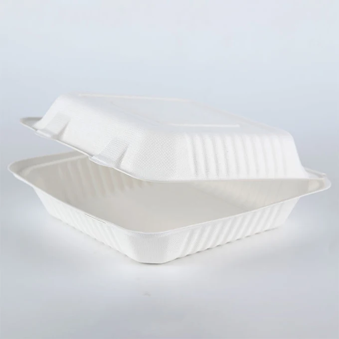 
Disposable Bio Take Away Compostable Clamshell Food Container Packaging Lunch Box Biodegradable Confectionery Packaging 50000pcs 